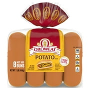 Oroweat Country Potato Hot Dog Rolls, Rich & Hearty, 8 Buns, 16 oz