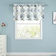 thumbnail image 2 of Colorful Square Pattern Valance, Linen Textured Check Plaid Rod Pocket Drapes, Short Decorative Window Treatment for Kitchen Bedroom Office, 52 x 18 Inches, 1 Panel, 2 of 6