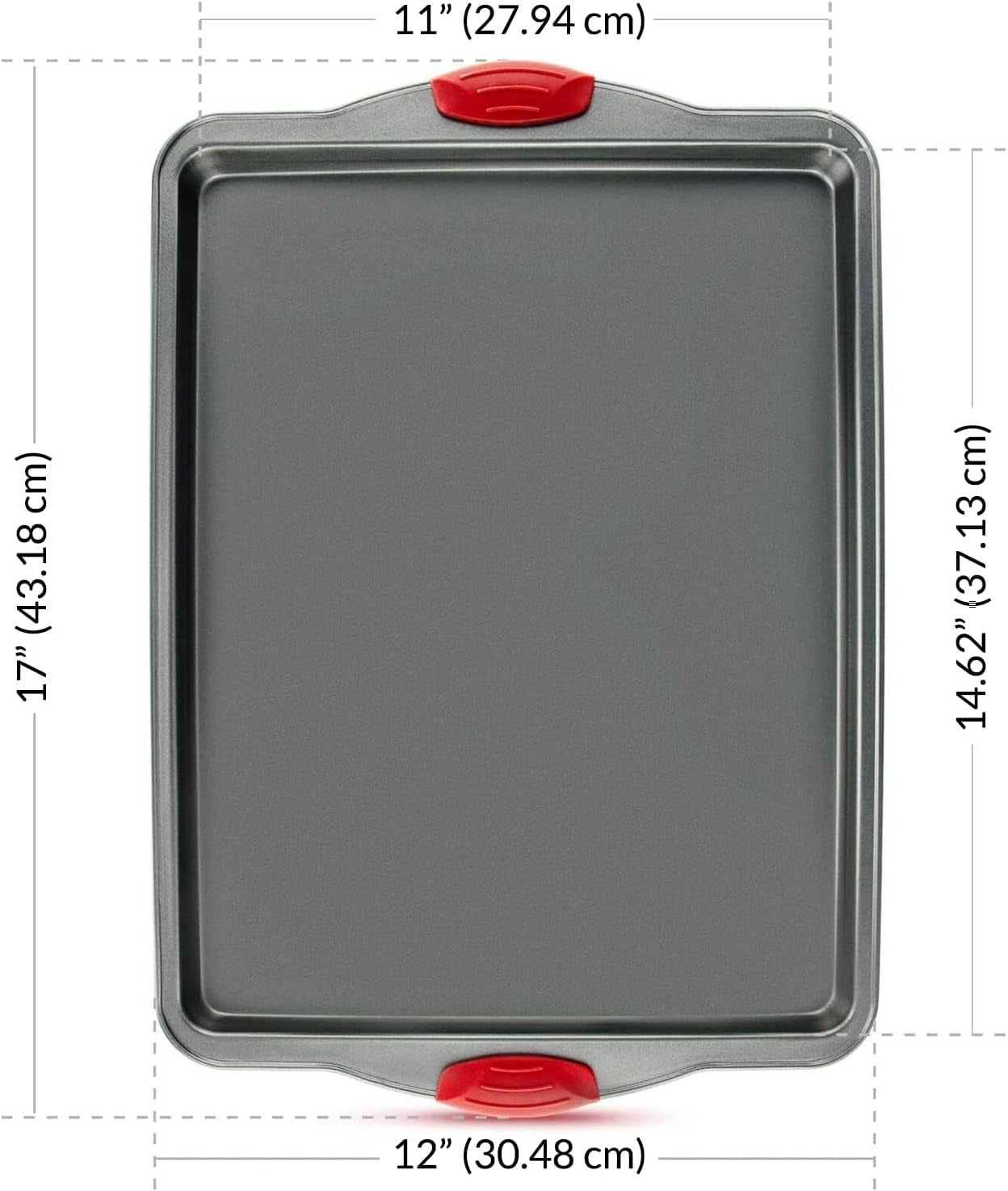 Premium Nonstick Baking Sheet Pans – Set of 3, Heavy-Gauge Carbon Steel, Warp, Dent, and Rust-Resistant – Gourmet Rimmed Half Cookie Sheet Trays, Non-Toxic for Exceptional Baking Performance