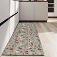 thumbnail image 4 of Gray Christmas Icon Pattern Kitchen Rug Mat,Kitchen Runner Rugs Non Skid Washable,Decorative Kitchen Floor Mats for Kitchen,Sink,Laundry,17"X47", 4 of 5