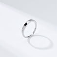 thumbnail image 2 of PAURO Women's Stainless Steel 3mm Simple Heart Stacking Band Rings Wedding Statement Ring Black Size 10, 2 of 4