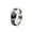 A002- Sourdough Bread Squishy, variant on Halloween Stainless Steel Band Ring 1 Inch Design Black Enamel Statement Ring Gothic Jewelry for Dark Aesthetic Daily and Holiday Wear Silver and Black, 1 Pack