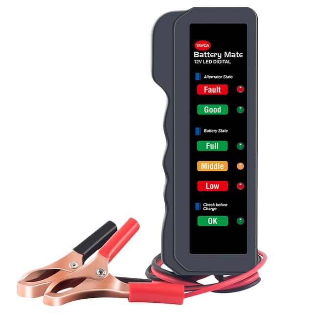 Miangastore 12V Professional Car Battery Tester Practical Auto Battery Measurer Durable Car Battery Detector Without Battery