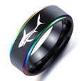 thumbnail image 1 of MOREDEAR Fashion Design Shark Pattern Ring For Men And Women 8mm Titanium Ring M495JR5003CF 7, 1 of 1
