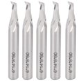 thumbnail image 1 of 5pcs 8mm Shank High Speed Steel Spiral End Mill CNC Router Bits Set for Wood Carving, 1 of 5