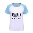 thumbnail image 4 of Toddler Girls Summer Tops Tees Fashion Games Letter Graphic Printed Raglan Color Block Short Sleeved Pullover Tee Blouse Spring Shirts For Boy 6-7T, 4 of 4