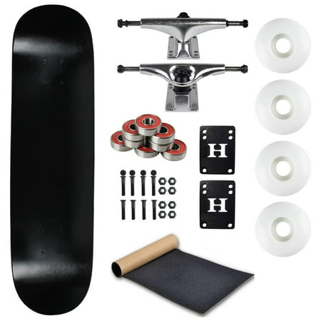 Moose Complete Skateboard Dipped Black 7.63  With Silver Trucks and White Wheels price history on PriceWatchPro