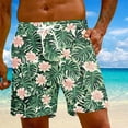 thumbnail image 2 of IYYVV Men's Swim Shorts, Stretch Swimming Board Trunks, Beach Shorts Quick Dry Bathing Suit Summer Swimwear with Pockets Dark Green 6XL, 2 of 6