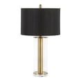 thumbnail image 3 of Lumisource Glacier Contemporary/Glam Table Lamp in Gold Metal and Clear Glass with White Linen Shade, 3 of 5
