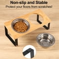 thumbnail image 6 of Qweryboo Cat Food Bowls, Elevated Stainless Steel Cat Bowls, 15 Degree Tilted Raised Bowls for Food and Water, with Stand and Anti Vomit Feeding Station for Indoor Cats and Small Dogs(Stainless Steel), 6 of 8