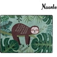 thumbnail image 3 of FREEAM Tropical Sloth Non Slip Area Rug for Living Dinning Room Bedroom Kitchen, (20 x 31 Inch), Palm Leaf Sloth Nursery Rug Floor Carpet Yoga Mat, 3 of 7