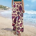 thumbnail image 4 of TMOYZQ Palazzo Pants for Women 2025, Elastic High Waisted Boho Casual Loose Wide Leg Pants Plus Size Print Baggy Lounge Trouser Pants on Clearance, 4 of 6