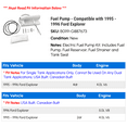 thumbnail image 2 of Fuel Pump - Compatible with 1995 - 1996 Ford Explorer, 2 of 2