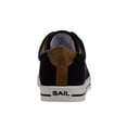 thumbnail image 3 of Sail Men'S Canvas Sneakers Featuring Lace Up Vamp, Black, 10.5, 3 of 5