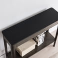 thumbnail image 6 of Leick Home 11132-GR Obsidian Black Glass Top Hall Console with Shelf, Gray, 6 of 12