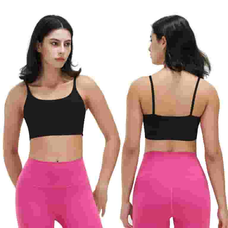 Teqhome Strappy Sports Bras for Women Padded Sports Bra Tank Teqhome Strappy Sports Bras for Women Padded Sports Bra Tank