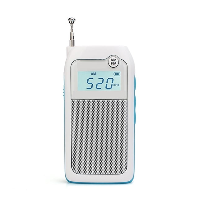 PR12 Radio FM AM Mini Pocket USB Radio Mp3 Portable Receiver Backlit Digital Stereo Support TF Card For Elderly ,Easy to Use