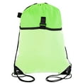 thumbnail image 1 of Drawstring Cinch Bag Backpack With Mesh Pocket Polyester Tote Sack, 1 of 4