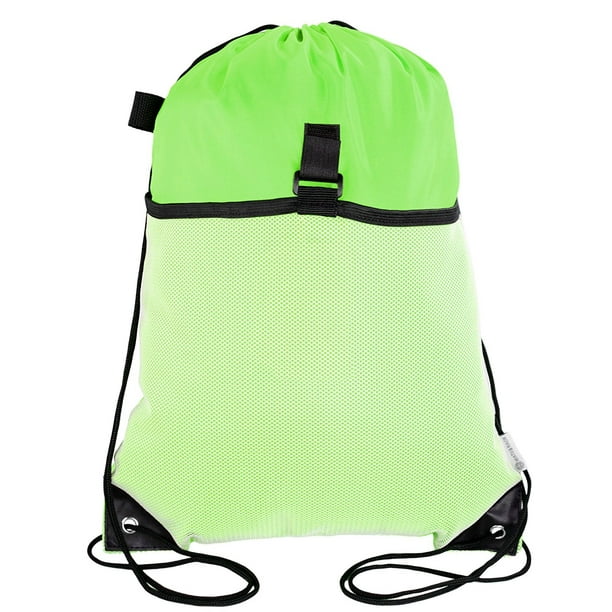 Mato & Hash - Drawstring Cinch Bag Backpack With Mesh Pocket Polyester ...