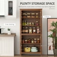 thumbnail image 3 of HOMCOM 64" Kitchen Pantry Storage Cabinet with 3 Adjustable Shelves, 3 of 9