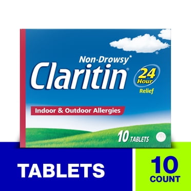 Claritin 24 Hour Allergy Medicine, Antihistamine Tablets, 10 mg, 10 Ct