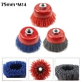 thumbnail image 4 of Lefu 75mm* M14 Cup Nylon Abrasive Brush Wheel Polishing Angle Grinder Tool 4Inch, 4 of 7