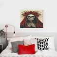 thumbnail image 4 of Fuzoiu Gothic Skull With Roses Print Canvas Wall Art for Bathrooms,Wall Decor for Bedroom,Framed Artwork for Wall,Modern Wall Decorations Prints Picture for Kitchen Home, 4 of 6