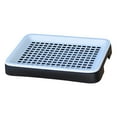 thumbnail image 3 of koolsoo Rabbit Litter Tray Rabbit Toilet Portable with Grate Double Layer Guinea Pig Litter Pan Bunny Potty for Small Animals Ferrets Black White, 3 of 9