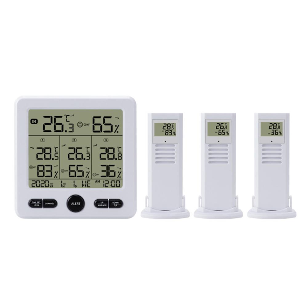 Wireless Digital Thermometer Hygrometer with 3 Remote Sensors Indoor
