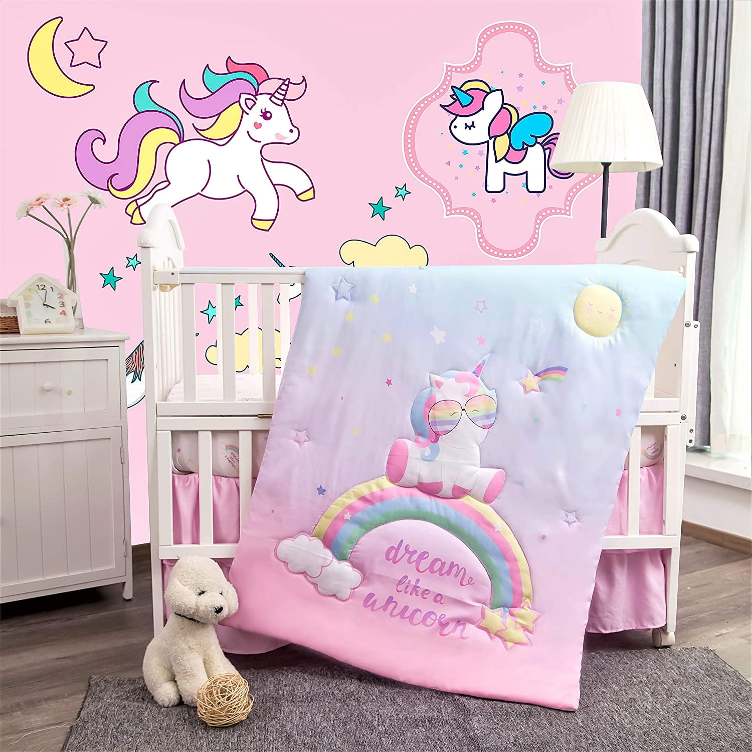 unicorn cot bedding sets