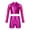 Hot Pink, variant on CHICTRY Girls Shiny Metallic Sports Suit Long Sleeve Crop Top with High Waist Shorts Modern Hip-hop Dance Outfit Set Red 14