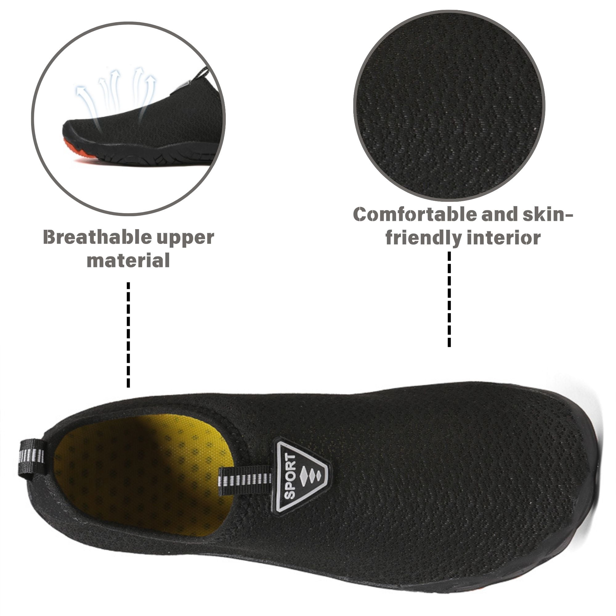 BERANMEY Water Shoes for Women Men Quick-Dry Barefoot Skin Fit Swim Shoes Lightweight Non Slip Hiking Shoes for Swimming Beach Walking Surfing Yoga