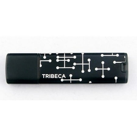Tribeca Splash 4GB USB Flash Drive, Black Retro, FV01377