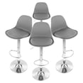 thumbnail image 1 of Juego de 4 Sillas De Bar Mirel Giratorias Con Respaldo y reposapiés Gris, 1 of 9