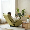 thumbnail image 6 of Eyisean 360° Swivel Floor Gaming Chair, Comfy Teddy Sofa Chair with Head & Back Support and Phone Holder, 5 Adjustable Positions, Folding Chaise Lounge Chair for Living Room, Bedroom, Gaming, 6 of 18