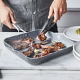 thumbnail image 3 of GreenPan Paris Pro Healthy Ceramic Nonstick 11" Square Grill Pan with Spouts, Gray, 3 of 7