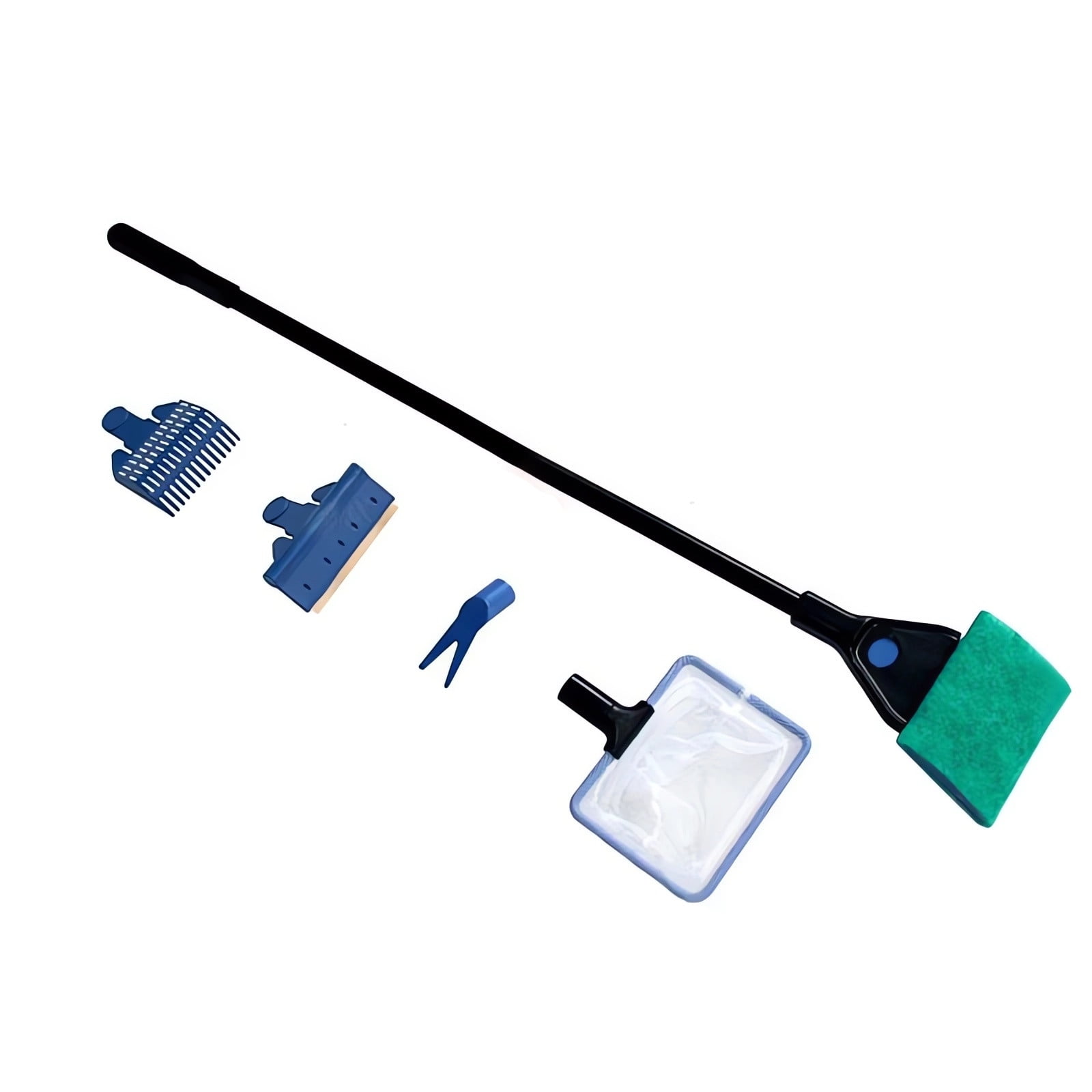 Aquarium Filter Media Foam,Portable 5-in-1 Fish Tank Cleaning Set with Long Handle Brush for Efficient Aquarium Maintenance and Fish Tank Care