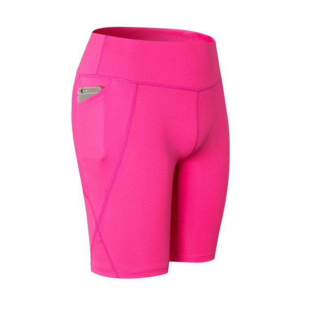 Mujeres deporte pantalones cortos de yoga cintura alta estiramiento gimnasio gimnasio correr en Irfora Bermudas