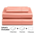 thumbnail image 4 of Satin Sheets Twin [3-Piece, Blush Pink] Hotel Luxury Silky Bed Sheets - Extra Soft 1800 Microfiber Sheet Set, Wrinkle, Fade, Stain Resistant - Deep Pocket Fitted Sheet, Flat Sheet, Pillow Cases, 4 of 8