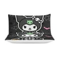 thumbnail image 3 of Cartoon Kuromi And Melody 3-Piece Bed Set Warm and Comfortable Kawaii Bedding Set Cute Soft Microfiber Bedclothes for Boys Girls Kids 86"x70", 3 of 8