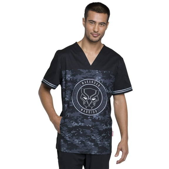 Tooniforms Disney Men's V-Neck Medical Scrub Top TF707