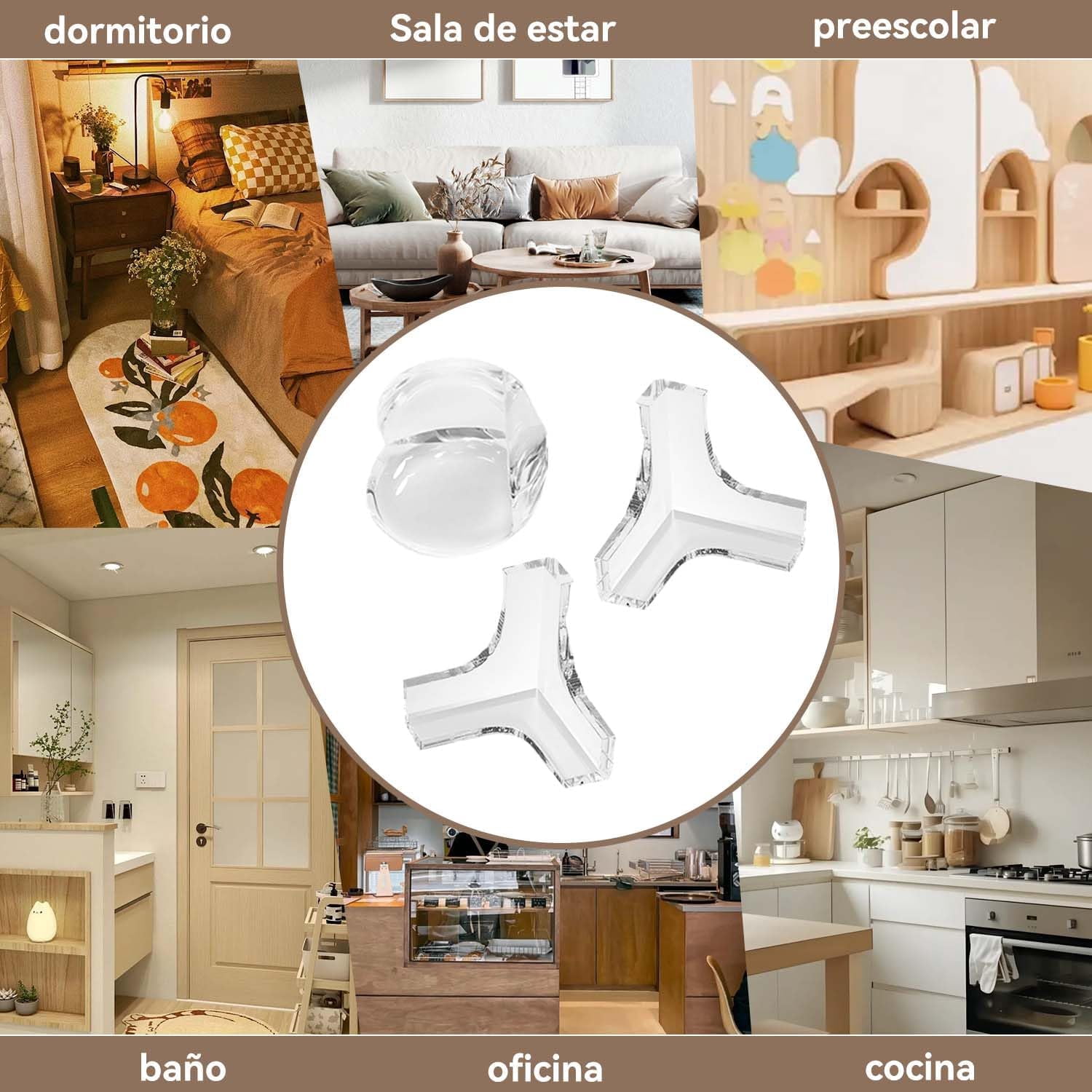 【22 PIECES】Clear Corner and Edge Protectors, Strong Adhesive, Durable and Sturdy, Soft Corner Guards to Protect Tables, Babies, Children, the Elderly, and Furniture