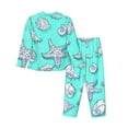 thumbnail image 2 of Bingfone Womens Pajama Sets Seashell And Starfish Print,Long Sleeve Loungewear Pajamas Set-Small, 2 of 9