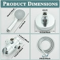 thumbnail image 6 of Chrome High Flow Rain Shower Head Two-in-One Handheld Set Plus Long Hose 3-Way Diverter Bathroom Sets Full Set Shower Head, 6 of 14