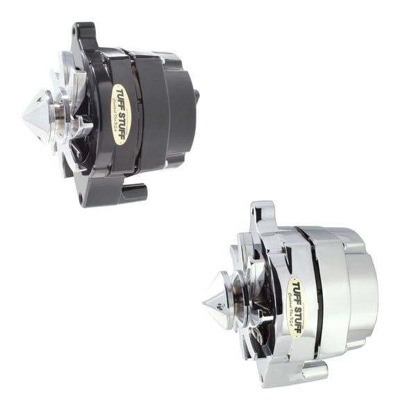 Tuff Stuff Chrome 140A Silver Bullet Ford Alternator 1-Wire V-Belt Pul