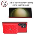 thumbnail image 4 of Allytech Galaxy S24 Ultra Wallet Case with Hand Wrist, Back Cover with Cards Slots Holder Luxury PU Leather Shockproof Anti-Scratch Bumper Phone Case for Samsung Galaxy S24 Ultra, Red, 4 of 9