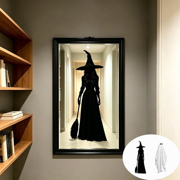 Halloween Ghost Mirror Decal Sticker Set, Removable Waterproof Spooky Sheet Ghost Window Wall Decals for Glass Doors Mirrors Haunted Party Decor