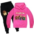 thumbnail image 1 of ROBLOX-Conjunto de ropa para niños pequeños, Sudadera con capucha y pantalones de dibujos animados, de 2 piezas chándal, disfraz de Cosplay, 1 of 4