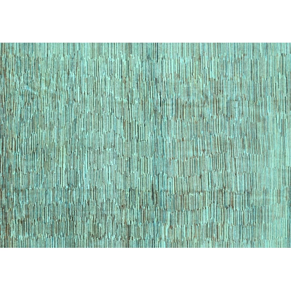 Ahgly Company Indoor Rectangle Abstract Light Blue Contemporary Area Rugs, 6' x 9'