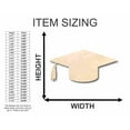 thumbnail image 2 of Unfinished Wood Graduation Cap Shape - Craft - up to 46" DIY 12" / 1/4", 2 of 3